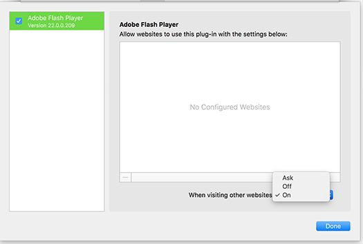Adobe flash player mac os x 10.11.6